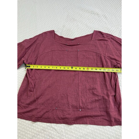 EILEEN FISHER Short Sleeve Blouse XL Organic Linen Oversized Boxy Stud Accent - Picture 13 of 14